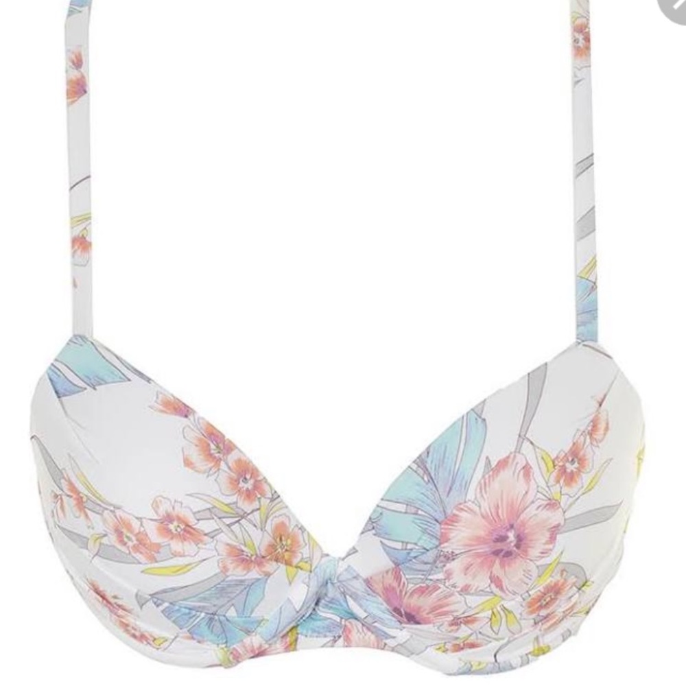 Raisins bikini top and plain white bottoms